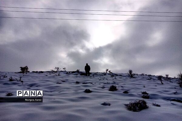 طبیعت برفی روستای «ونان» قم