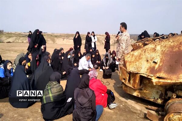 حضور دانش‌آموزان قائمشهری در یادمان عملیات فتح المبین