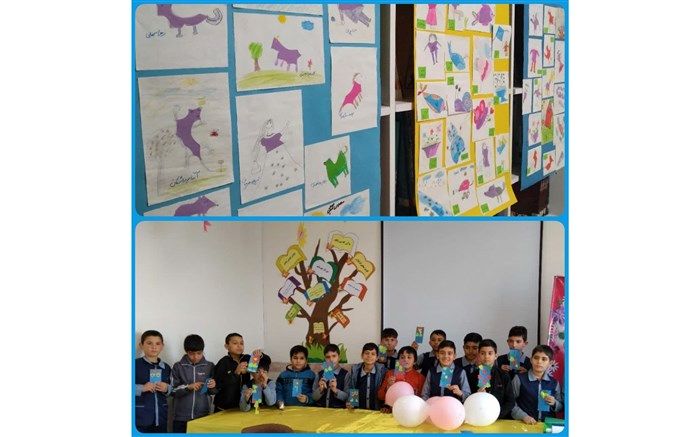 نمایشگاه تکه کاغذ‌های رنگی در کتابخانه پستی نیشابور برگزار شد