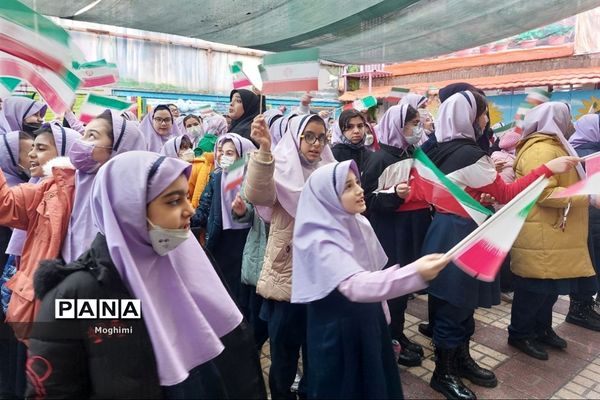جشن سالروز ورود امام و نواختن زنگ انقلاب در دبستان دخترانه فرهنگ منطقه ۱۳