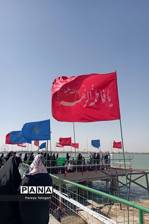 بازدید دختران دانش‌آموز شهرستان قرچک، از منطقه جنگی شلمچه و اروند رود