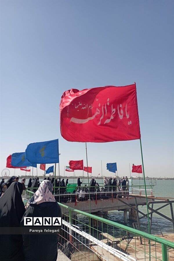 بازدید دختران دانش‌آموز شهرستان قرچک، از منطقه جنگی شلمچه و اروند رود