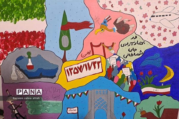 نمایشگاه مدرسه انقلاب در هنرستان نوین آفرین رودهن