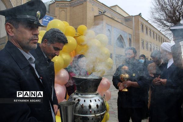 مراسم بدرقه اردوی «زیارت‌‌اولی‌ها» به مقصد مشهد مقدس