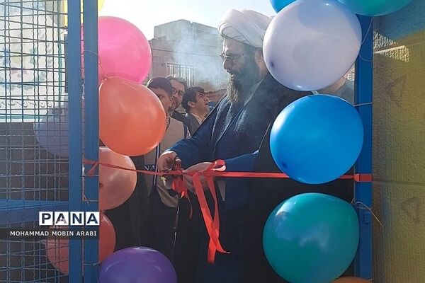 آیین افتتاح زمین چمن فوتسال در دبستان شهیدان قمی فشافویه
