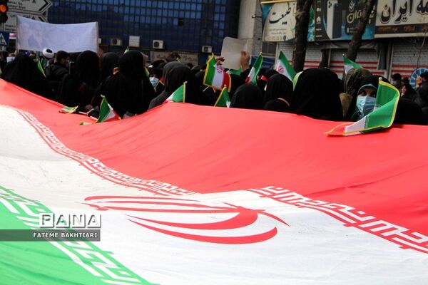 راهپیمایی باشکوه 22 بهمن در ناحیه یک شهرری