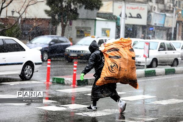 بارش برف زمستانی در تهران