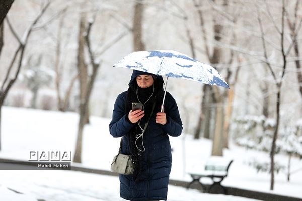 بارش برف زمستانی در تهران