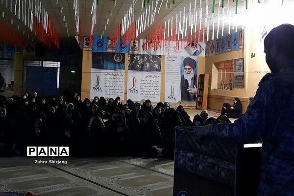 مراسم افتتاحیه راهیان‌نور دختران بهارستانی در اردوگاه شهید رستگار