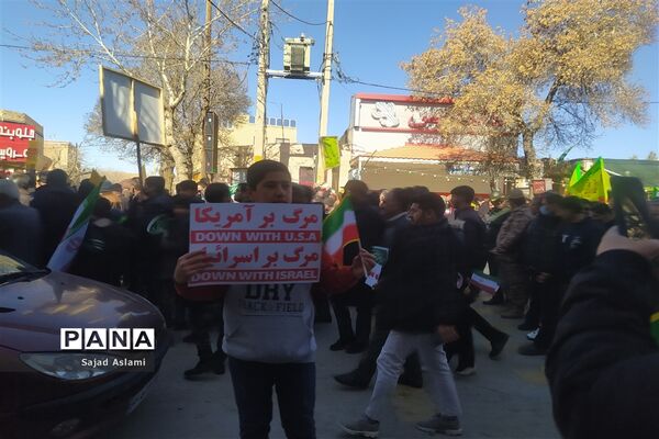 راهپیمایی باشکوه 22 بهمن در شهرستان اقلید