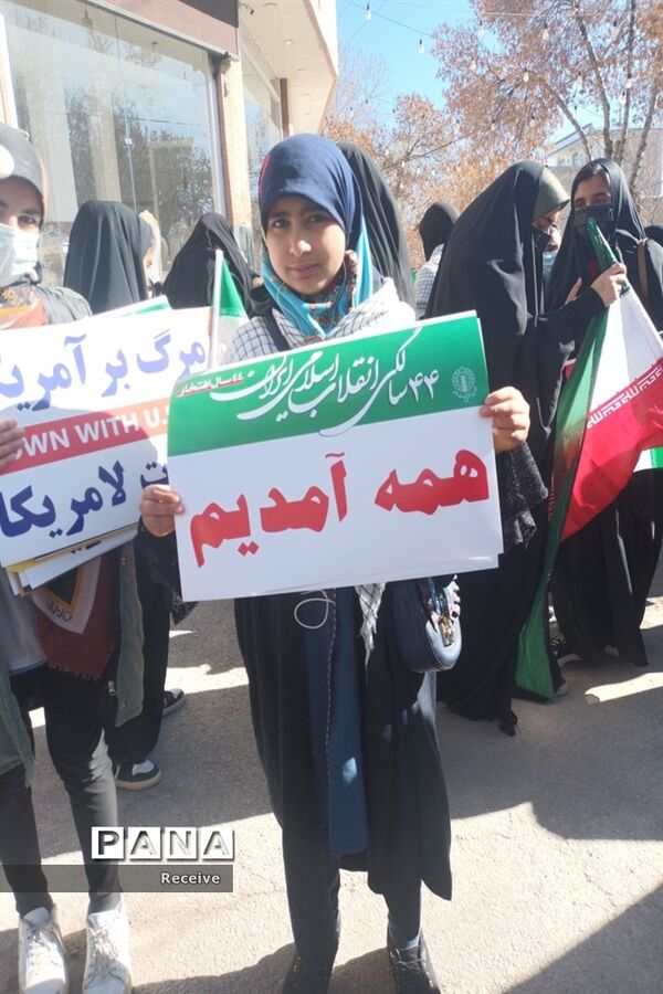 راهپیمایی باشکوه 22 بهمن در شهرستان اقلید