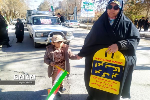 راهپیمایی باشکوه 22 بهمن در شهرستان اقلید