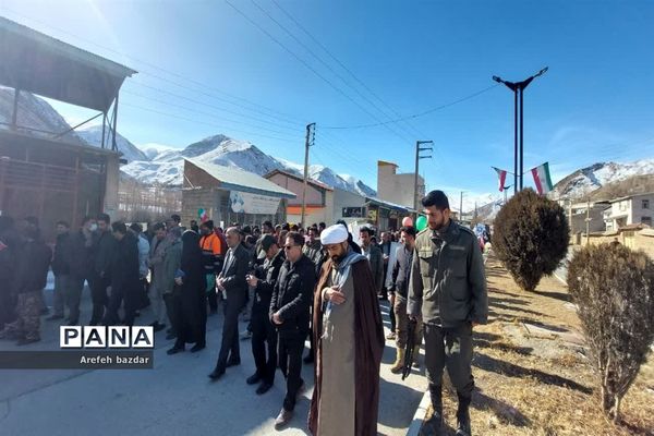 راهپیمایی ۲۲ بهمن در شهر بلده نور