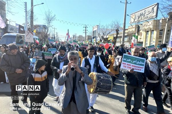 راهپیمایی22 بهمن در شهرستان گنبد
