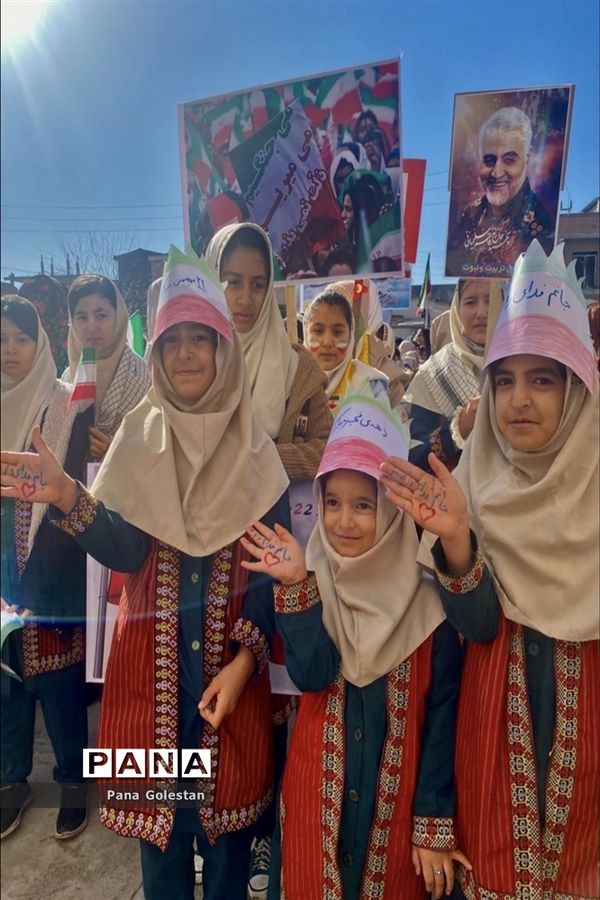 راهپیمایی بیست و دو بهمن در شهرستان آق قلا