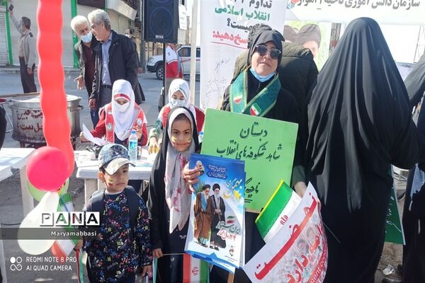 برپایی غرفه سازمان دانش‌آموزی بمناسبت 22 بهمن در اهواز
