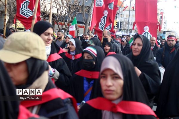 حضور مردم ولایتمدار تهران در مراسم راهپیمایی چهل و چهارمین سالگرد پیروزی انقلاب اسلامی