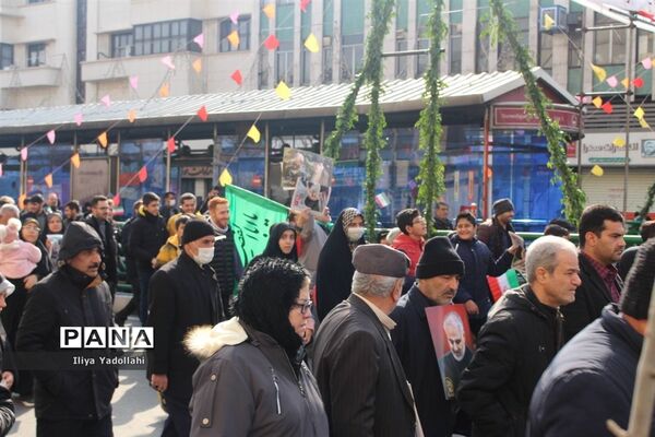 حضور مردم ولایتمدار تهران در مراسم راهپیمایی چهل و چهارمین سالگرد پیروزی انقلاب اسلامی