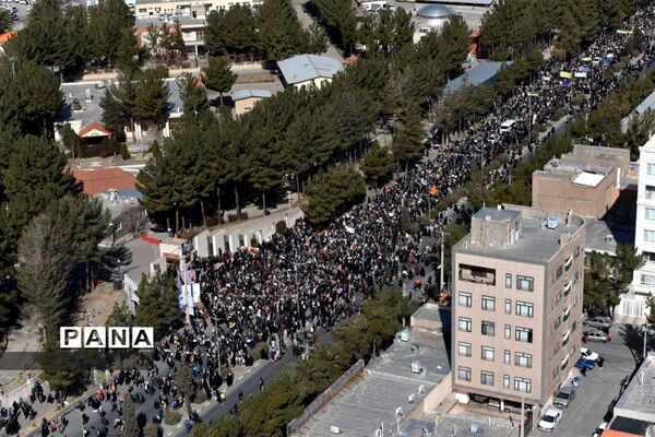 عکس هوایی از مراسم راهپیمایی 22بهمن در بیرجند