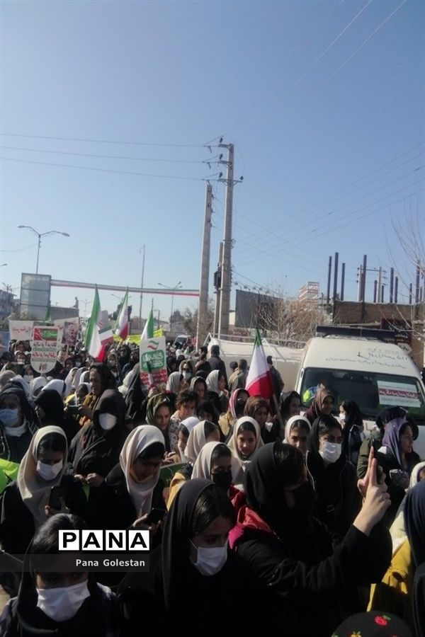 راهپیمایی 22 بهمن در شهرستان مراوه تپه