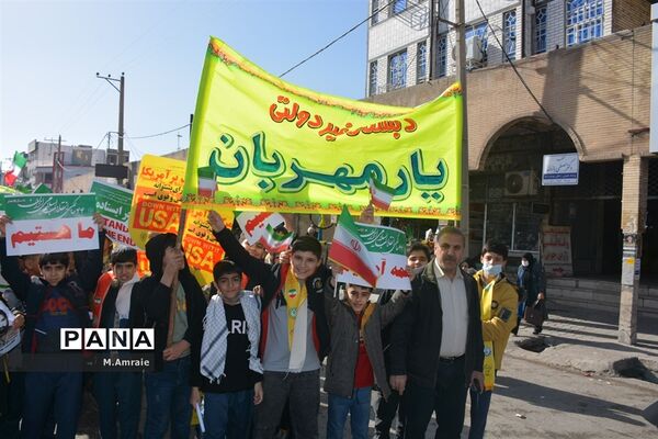 راهپیمایی یوم الله ۲۲ بهمن ماه در پلدختر