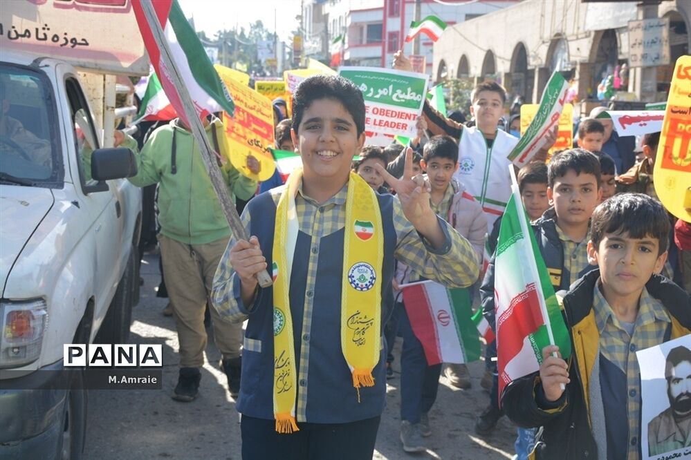 راهپیمایی یوم الله ۲۲ بهمن ماه در پلدختر