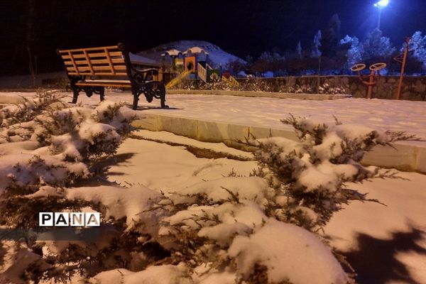 بارش برف در قم