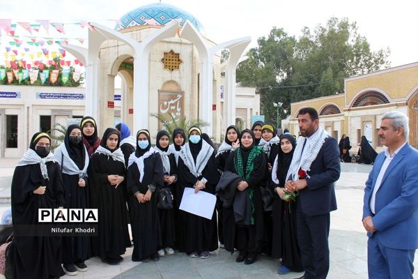 اعزام دانش‌آموزان دختر شهرستان بوشهر به مناطق عملیاتی جنوب