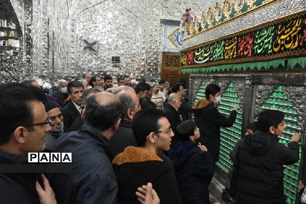 آیین عزاداری شهادت امام موسی الکاظم (ع) در حرم مطهر فرزند ایشان