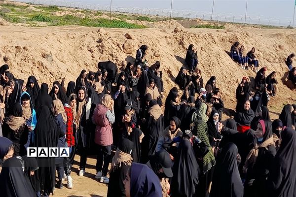 بازدید زائران راهیان نور از اماکن عملیات دفاع مقدس در خوزستان