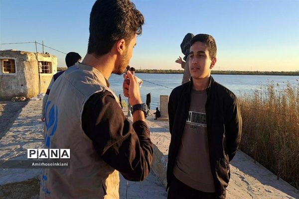 اردوی پیشرفت نورانی با حضور دانش‌آموزان مدارس سمپادی در نهر خین  خرمشهر