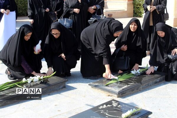 غبارروبی مزار شهدای گمنام گلوگاه در روز امور تربیتی