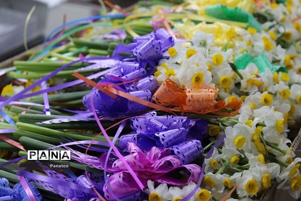 اهدای گل به مسئولان اداره‌کل آموزش و پرورش شهرستان‌های تهران در آغاز هفته امور تربیتی