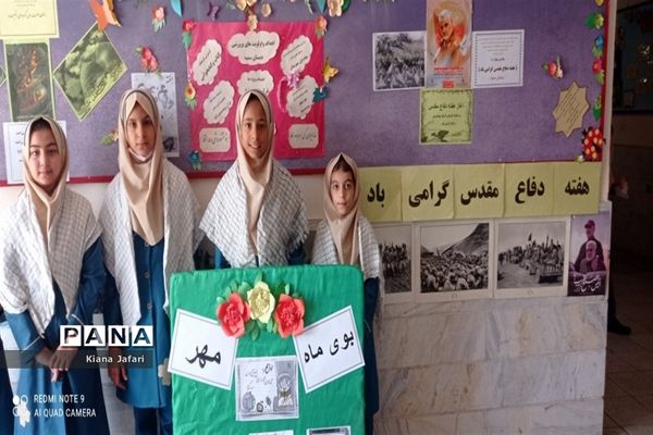 مراسم نواختن زنگ بازگشایی مدارس در دبستان سمیه  کاشمر