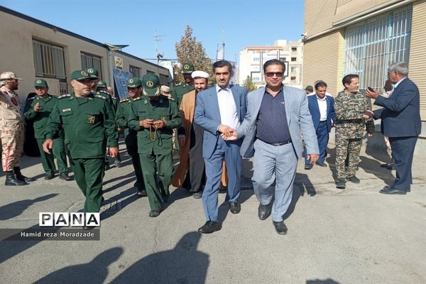 مراسم صبحگاه مشترک در اداره آموزش و پرورش، کاشمر