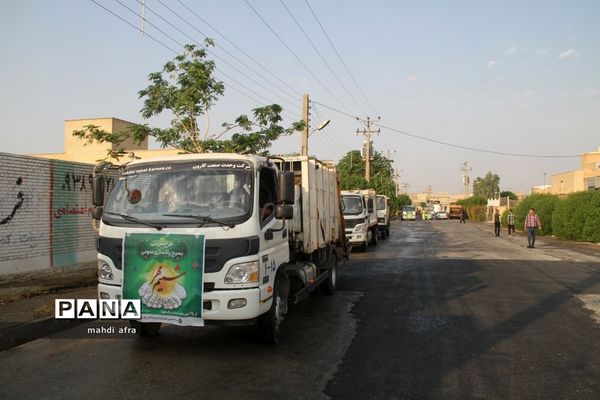 نواختن زنگ استانی شکوفه‌های حسینی در بهبهان