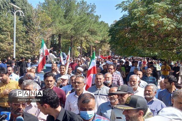 تظاهرات مردم کاشمر در محکومیت اشرار و فتنه‌گران