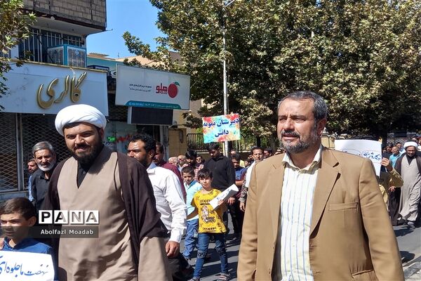 تظاهرات مردم کاشمر در محکومیت اشرار و فتنه‌گران