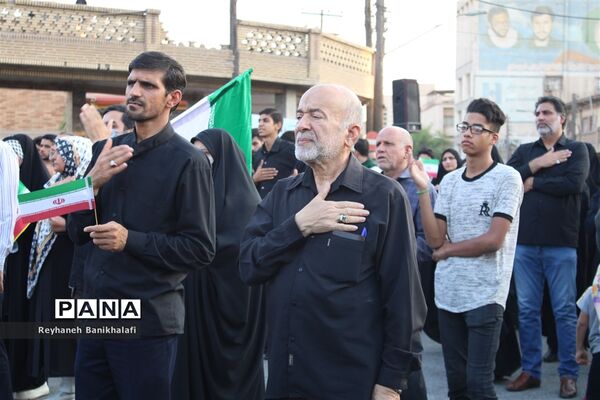 راهپیمایی مردم اهواز علیه اغتشاشات