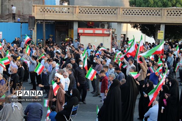 راهپیمایی مردم اهواز علیه اغتشاشات
