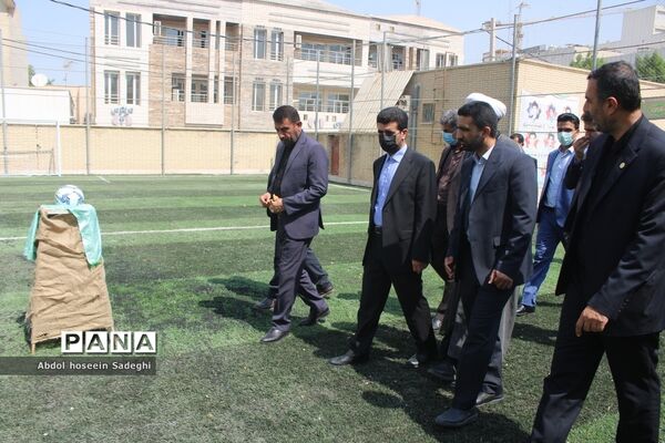 افتتاح زمین چمن دبیرستان دکتر شریعتی  بوشهر