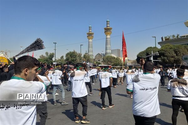دسته‌های عزاداری مشهد در روز رحلت پیامبر اکرم(ص) و شهادت امام حسن مجتبی(ع)