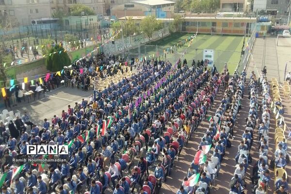 آیین بازگشائی مدارس و نواختن زنگ مهر در مدارس منطقه 9