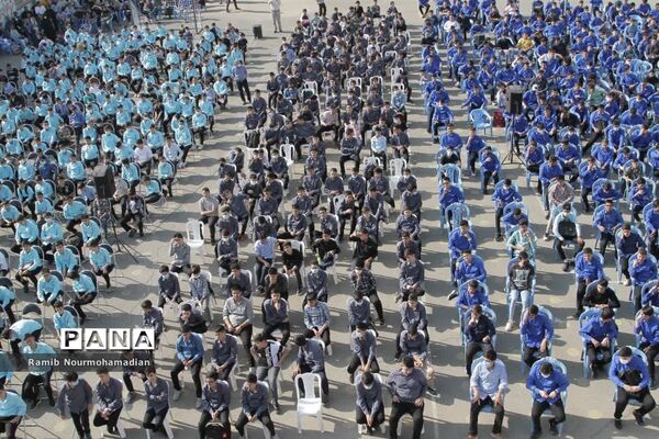 آیین بازگشائی مدارس و نواختن زنگ مهر در مدارس منطقه 9
