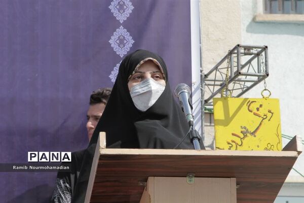آیین بازگشائی مدارس و نواختن زنگ مهر در مدارس منطقه 9