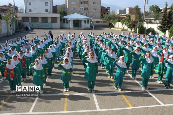 مراسم آغاز امامت امام زمان در دبستان شهیدان حجازی گلوگاه