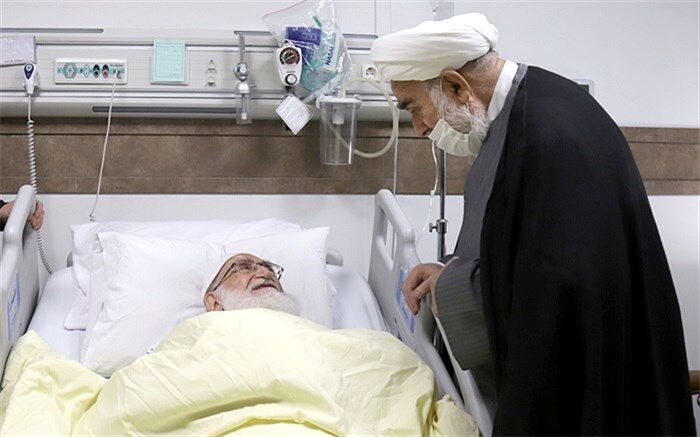 عیادت حجت‌الاسلام والمسلمین محمدی‌گلپایگانی از آیت‌الله نوری همدانی