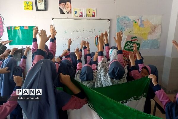 پویش گسترده « لبیک یا خامنه‌ای» در مدارس رودهن