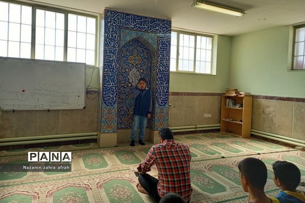 اجرای طر ح «نماز نور چشم » در دبستان ایمان رودهن
