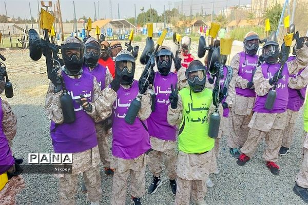 بازی پینت‌بال فرصتی برای شادی دانش‌آموزان دبیرستان شاهد حجاب